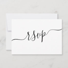 Minimaler Schwarz-Weiß-QR-Code Hochzeit RSVP