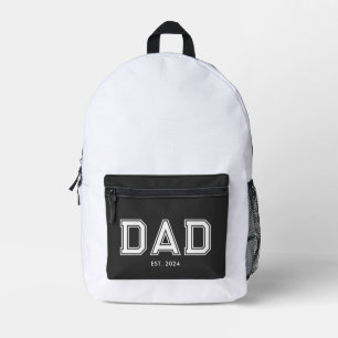 Minimaler schwarzer fetter Text Dad gegründet Bedruckter Rucksack