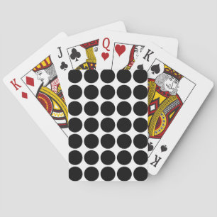 Minimaler schwarzer Punkt auf massivem weißen Hint Spielkarten