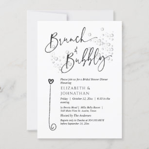 Minimaler Script-Brunch und bubbly-Einladung Einladung