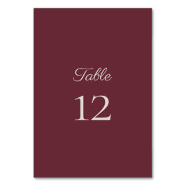 Minimaler Script Lila Plum Tischnummer