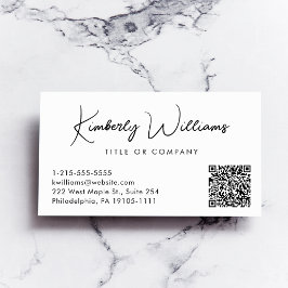 Minimaler Script QR Code Beruflich Visitenkarte