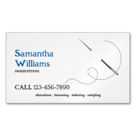 Minimaler Seamstress Magnetische Visitenkarte