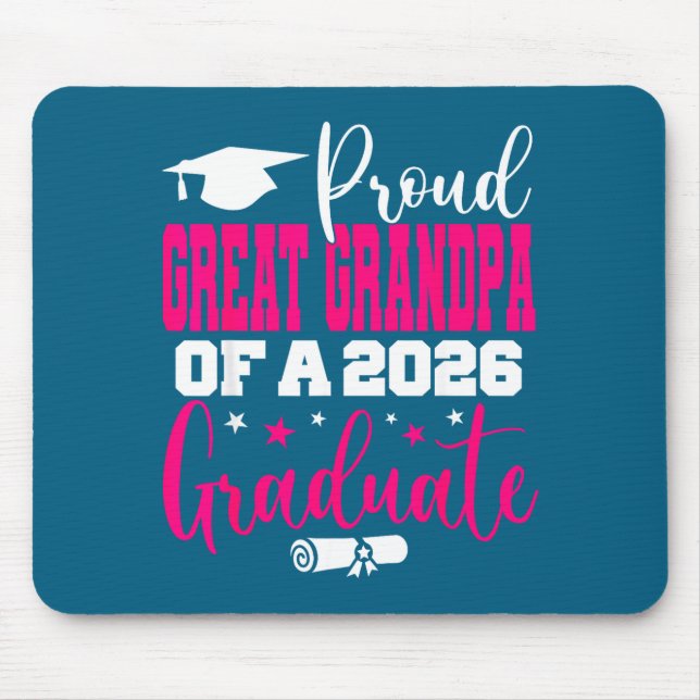 Minimaler Senior 2026 stolzer Urgroßvater Mousepad (Vorne)