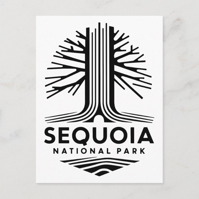 Minimaler Sequoia-Nationalpark Postkarte (Vorderseite)