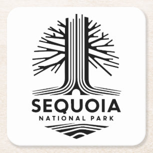 Minimaler Sequoia-Nationalpark Rechteckiger Pappuntersetzer