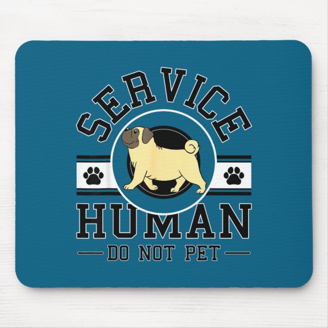 Minimaler Service Mensch Nicht Streicheln Mousepad (Vorne)