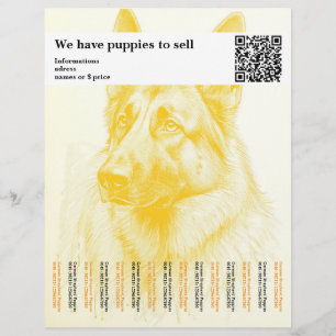 Minimaler Shepherd Hund personalisierter Flyer