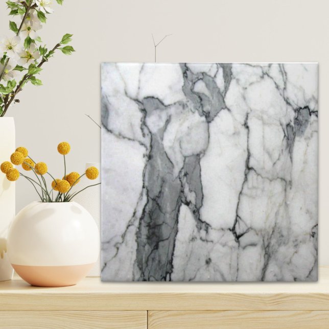 minimaler skandinavischer, moderner, chic-grauer M Fliese (minimal scandinavian modern chic grey white marble ceramic tile)