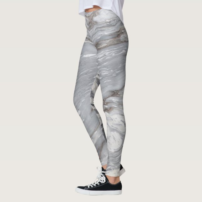 minimaler skandinavischer, moderner, chic-grauer M Leggings (Links)