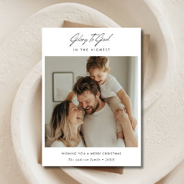 Minimaler Skriptglorie Gottes Heiliges Weihnachtsf Feiertagskarte