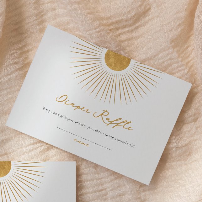 Minimaler Sonnenschein-Babydusche-Windelwaschgang Begleitkarte (Von Creator hochgeladen)