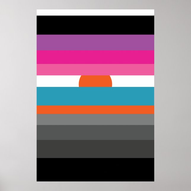 Minimaler Sonnenuntergang Poster (Vorne)