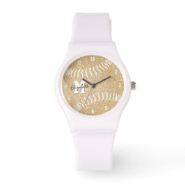 Minimaler Sportgürtel mit Monogramm Weichball Armbanduhr