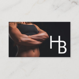Minimaler Standard für Logos und Foto-Fitness Visitenkarte