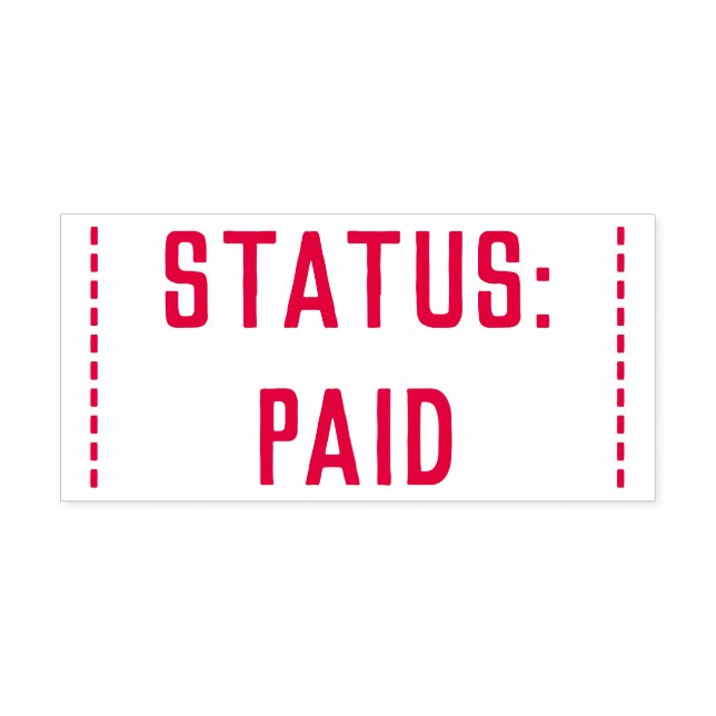 Minimaler "STATUS: BEZAHLT" Briefmarke aus Kautsch Permastempel (Design)
