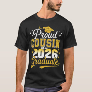 Minimaler stolzer Cousin Absolvent Klasse 2026 T-Shirt