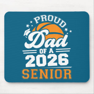 Minimaler stolzer Vater 2026 Senior Basketball Mousepad