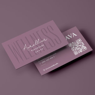 Minimaler Therapeut Dusty Pink Wellness Coach Visitenkarte