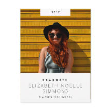 Minimaler Trend Modernes Abschluss Foto Postkarte