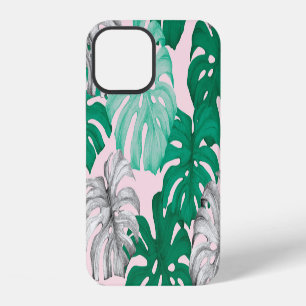 Minimaler Tropischer Monstera Duo-Ton iPhone 12 Hülle
