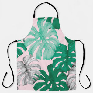 Minimaler Tropischer Monstera Duo-Ton Schürze