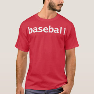 Minimaler Typografie-weißer Text T-Shirt