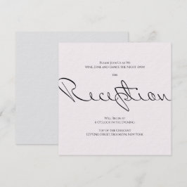 Minimaler typografischer Spaß und dennoch formale  Einladung