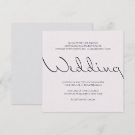 Minimaler typografischer Spaß und dennoch formale  Einladung