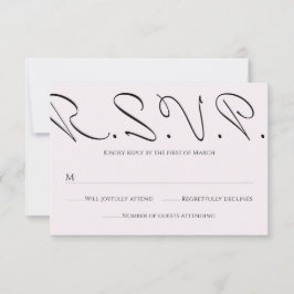 Minimaler typografischer Spaß und dennoch formale  RSVP Karte