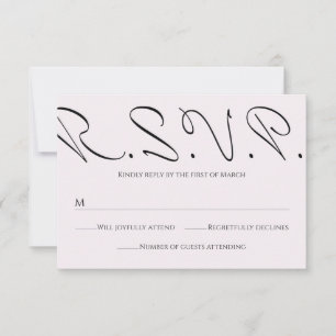 Minimaler typografischer Spaß und dennoch formale  RSVP Karte