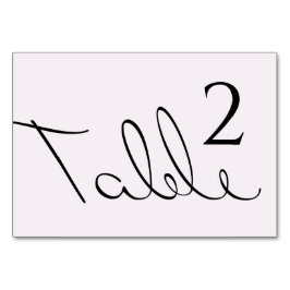 Minimaler typografischer Spaß und dennoch formale  Tischnummer