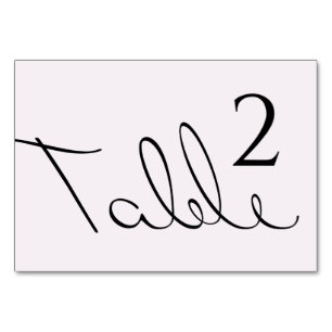 Minimaler typografischer Spaß und dennoch formale  Tischnummer