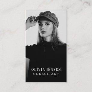 Minimaler und Beruflicher QR-Foto Visitenkarte