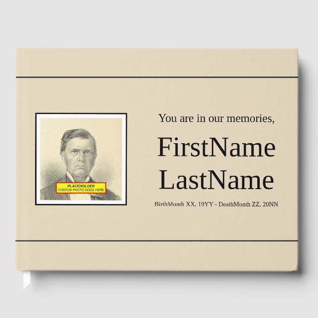 Minimaler und Schlichter Bestattungsservice Gästeb Gästebuch (Vorderseite)