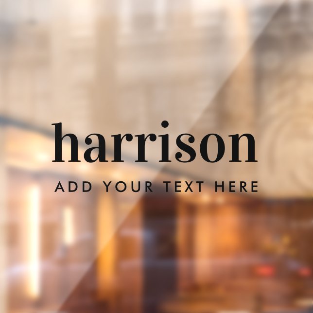 Minimaler Unternehmensname Moderne Fensteraufkleber (Blatt 2)