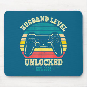 Minimaler verheirateter Gamer hat Ehemann aufgewer Mousepad
