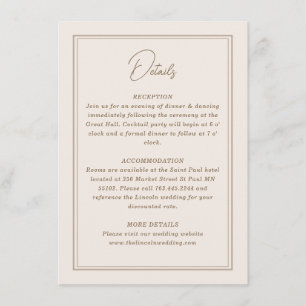 Minimaler Verzierter Rahmen Begleitkarte