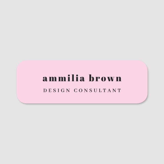Minimaler Vintag | Bio Branding Namensschild (Vorderseite)