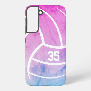 minimaler Volleyball Mädchen Pastell Samsung Galaxy Hülle