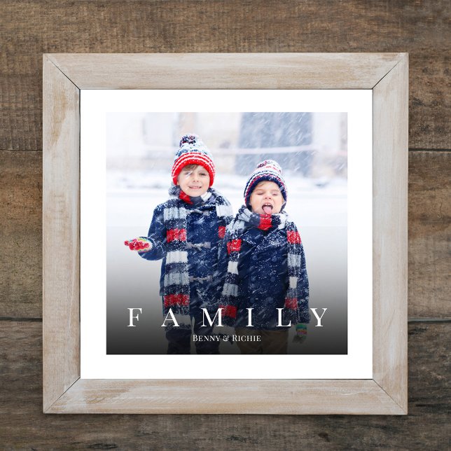 Minimaler Vorlagenschutz für einfache Familienfoto Fotodruck (Simple family customized photo print. )