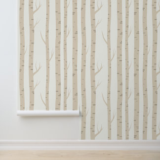 Minimaler Wald-Ulmenbaum - Peel & Stick Tapete