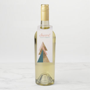 Minimaler Weihnachtsbaum Flaschenanhänger