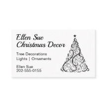 Minimaler Weihnachtsbaum Schwarz und Weiß