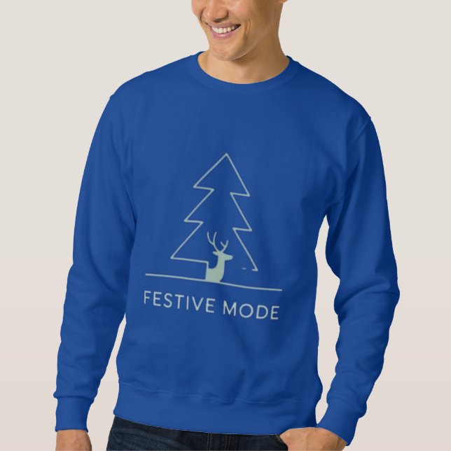 Minimaler Weihnachtsbaum & Winterfeiertage Sweatshirt (Vorderseite)