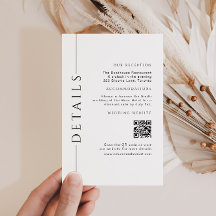 Minimaler weißer Hochzeitsstift QR-Code einfügen