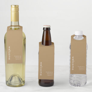 Minimaler Willkommens-Flaschenanhänger Flaschenanhänger