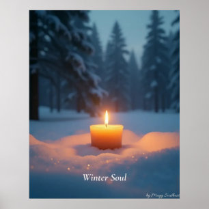 Minimaler Winter-Kalenderposter – Neutrale Wandkun Poster