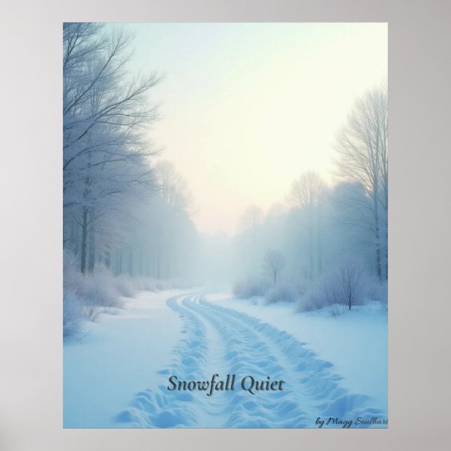 Minimaler Winter-Kalmheitsposter – Neutrale Wandku Poster (Vorne)