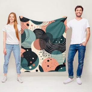 Minimales Abstraktes Nahtloses Muster - Geometrisc Fleecedecke